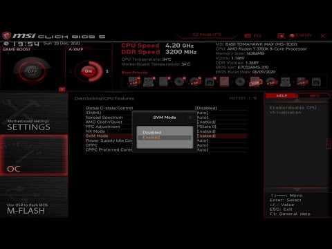How To Enable Virtualization(VT-X/AMD-V) In BIOS | Enable SMV Mode In MSI Click BIOS 5