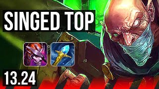 SINGED vs VLADIMIR (TOP) | 600+ games, 4/2/8, Rank 10 Singed | BR Master | 13.24