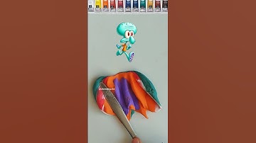 When I Mixing Color (Squidward) #colormixing #satisfying #mixedcolors #asmrtapping #oddlysatisfying