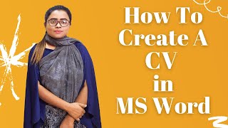 How to Make a CV Using MS Word 16 | The IT Aid