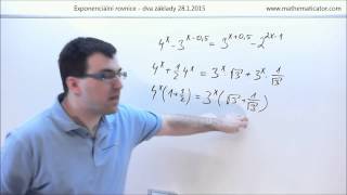 Exponenciální rovnice - dva základy 28. 1. 2015