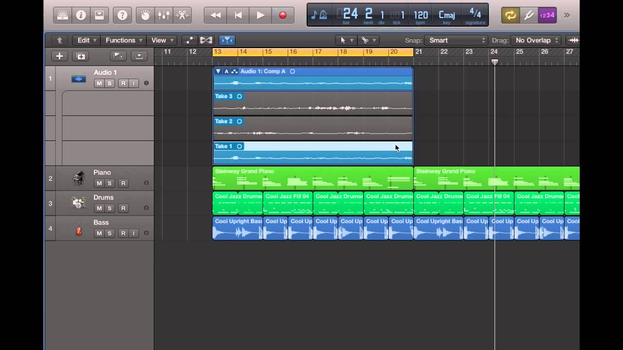 Cycle Mode and Quick Swipe Comping (using Logic Pro X) YouTube