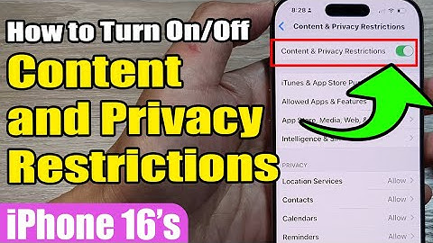 iPhone 16/16 Pro Max: How to Turn On/Off Content and Privacy Restrictions
