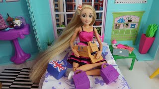 💙Rapunzel Doll Shopping Spree💙Barbie Doll Princess Rapunzel Bedroom💙