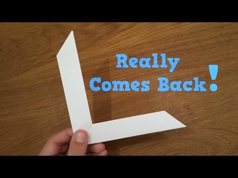 Video: How To Make A Paper Boomerang