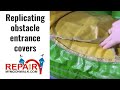 Replacing the covers on an inflatable obstacle course