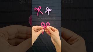No Glue, No Sewing | Easy Pipe Cleaner Bow DIY 🎀 #shorts #viralshorts #foryou #explore #trending