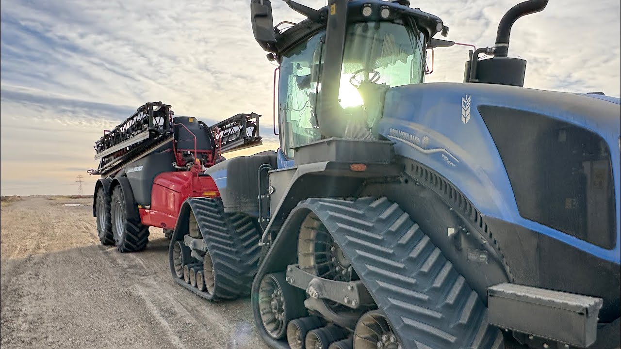 Самый мощный в мире опрыскиватель. Horsch Leeb 12 Td, буксируемый гусеничным трактором New Hollan...