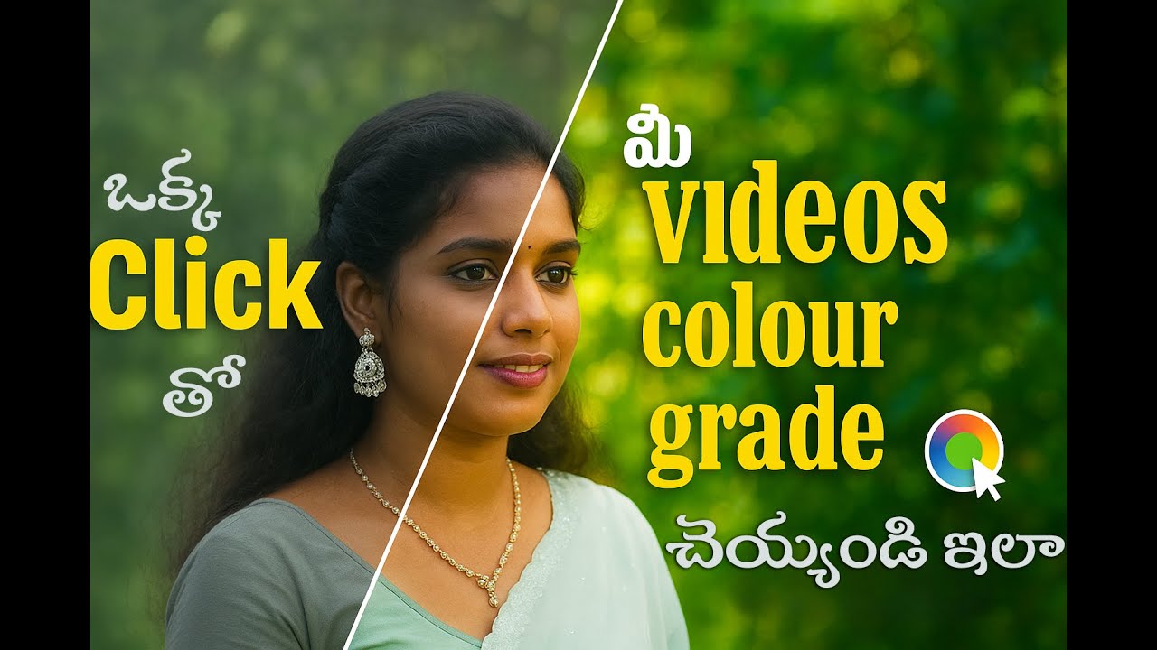 One Click Color Grade Video Look Change in 1 Click! | Color Grading Tutorial Telugu - YouTube