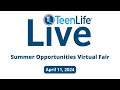 National student leadership conference  teenlife live summer opportunities virtual fair april 2024