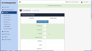 iVisionMobile.com  - Modifying View Settings in Contacts Manager