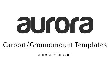 Groundmount and carport templates
