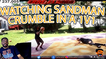 SANDMAN GETS DROPPED IN 1V1! IRL BASKETBALL(FLOCKA REACTION)! #GOMFSFB #BOKC