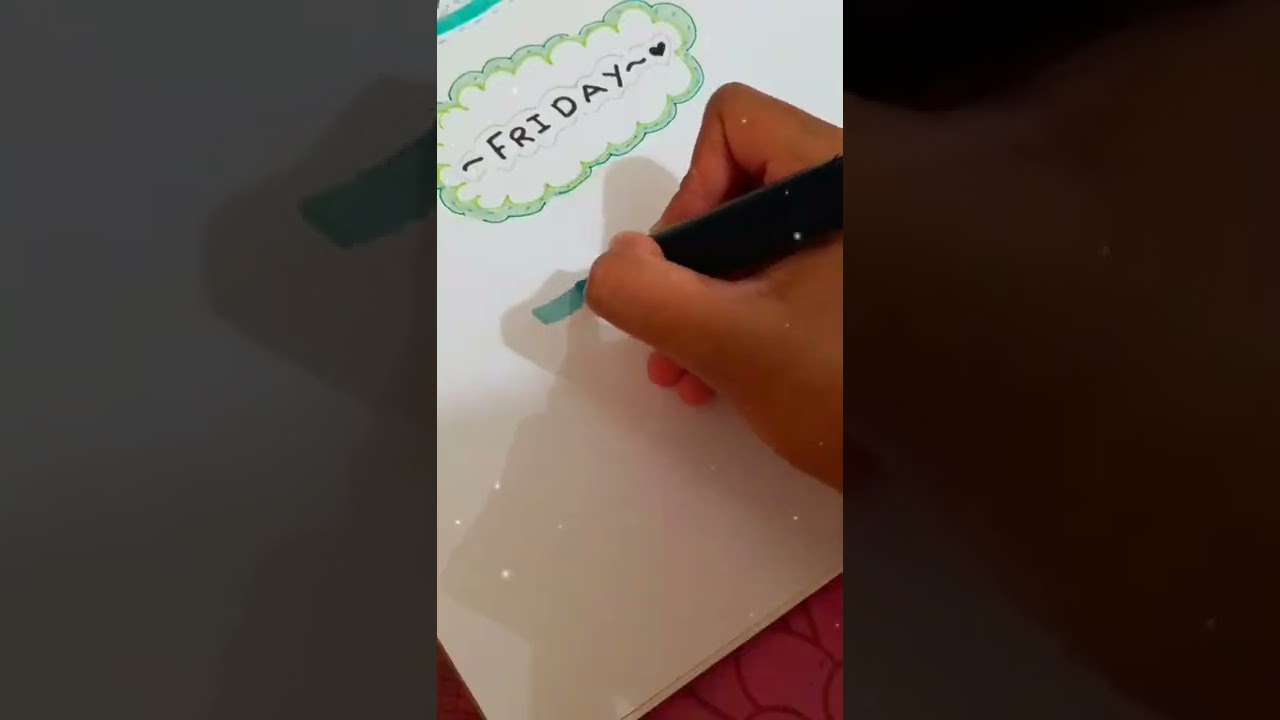 TGIF: Simple Friday bujo headers shorts 