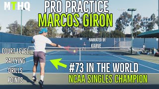 Practicing With a TOP 100 ATP - How Do Pro Tennis Players Train? | Court Level
