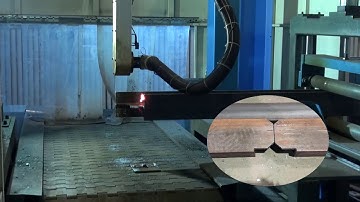 CNC H Beam plasma cutting drilling beveling marking processing line