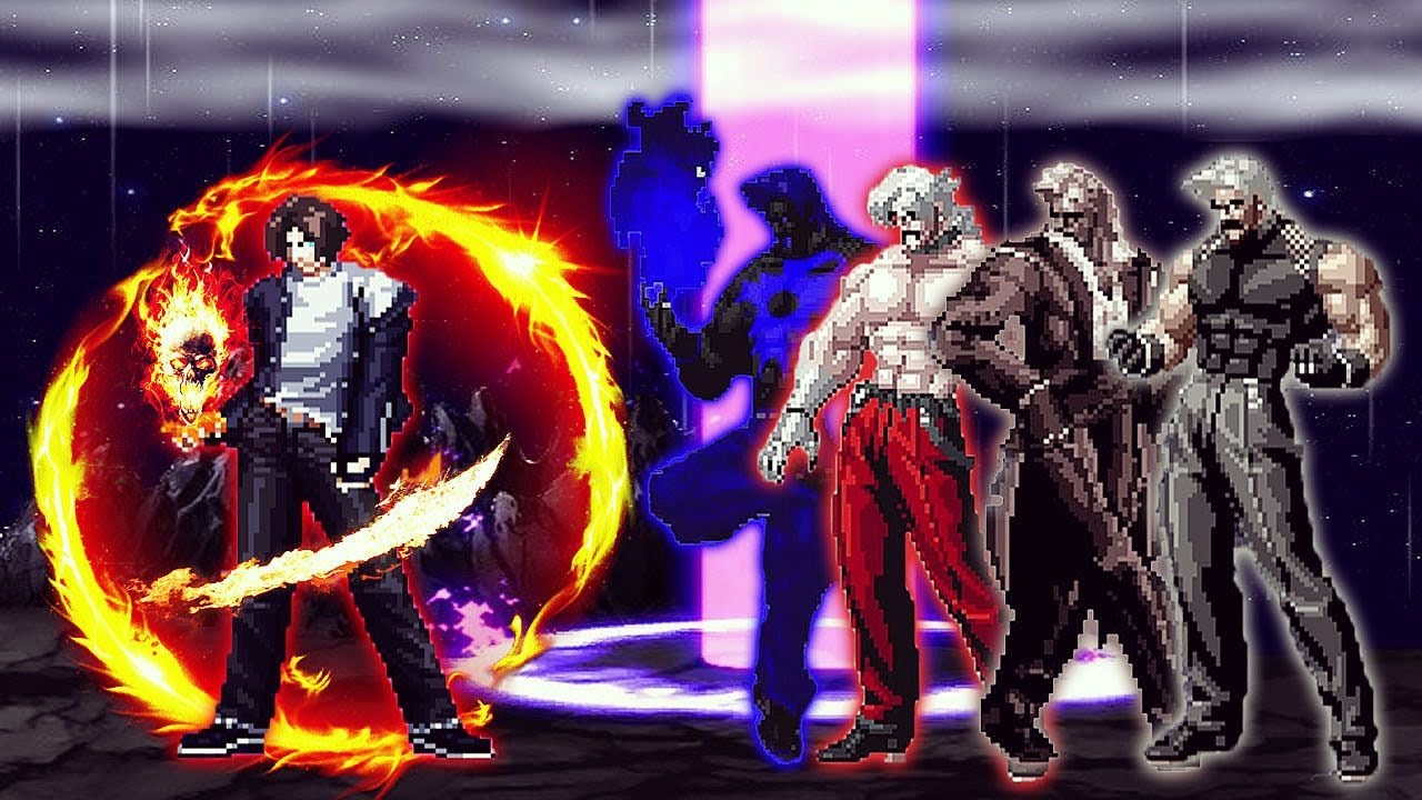 [KOF Mugen] Neo Kyo LV 2 Vs Ultimate Rugal Team - YouTube