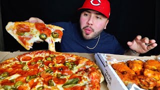 Pizza & Hot Wings MUKBANG EATING SHOW