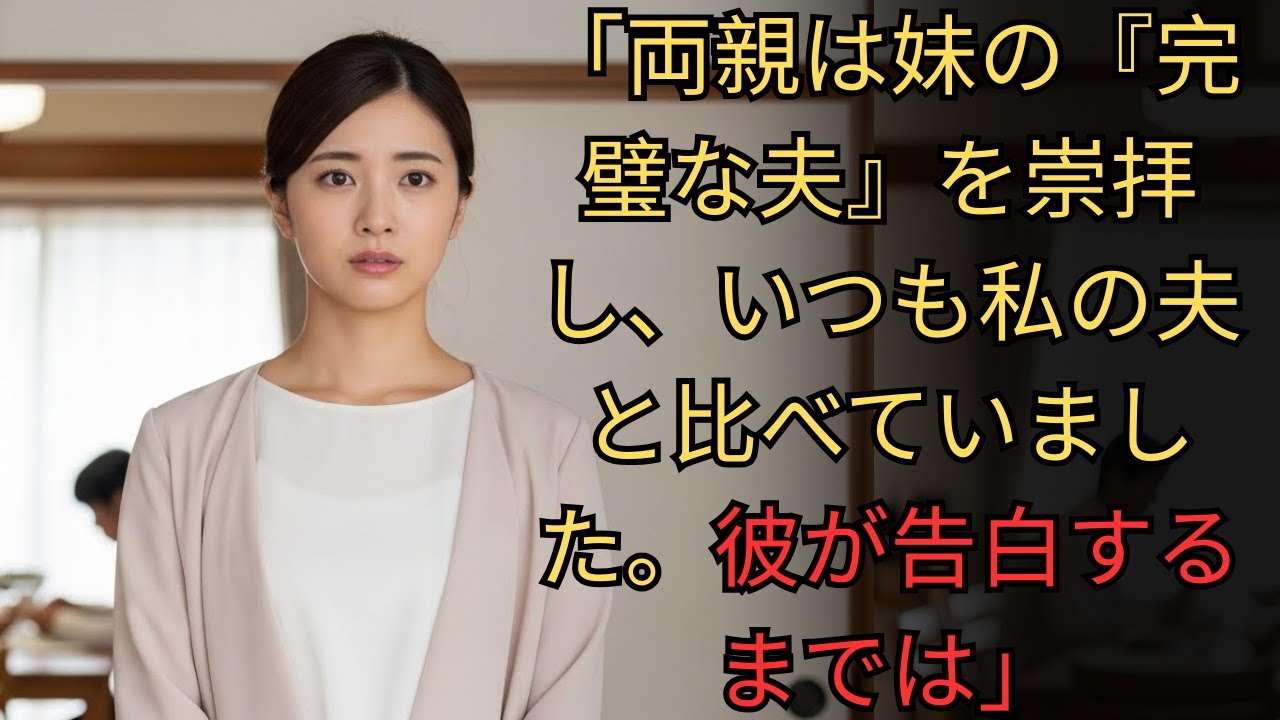 両親は妹の『完璧な夫』を崇拝し、いつも私の夫と比べていました。彼が告白するまでは