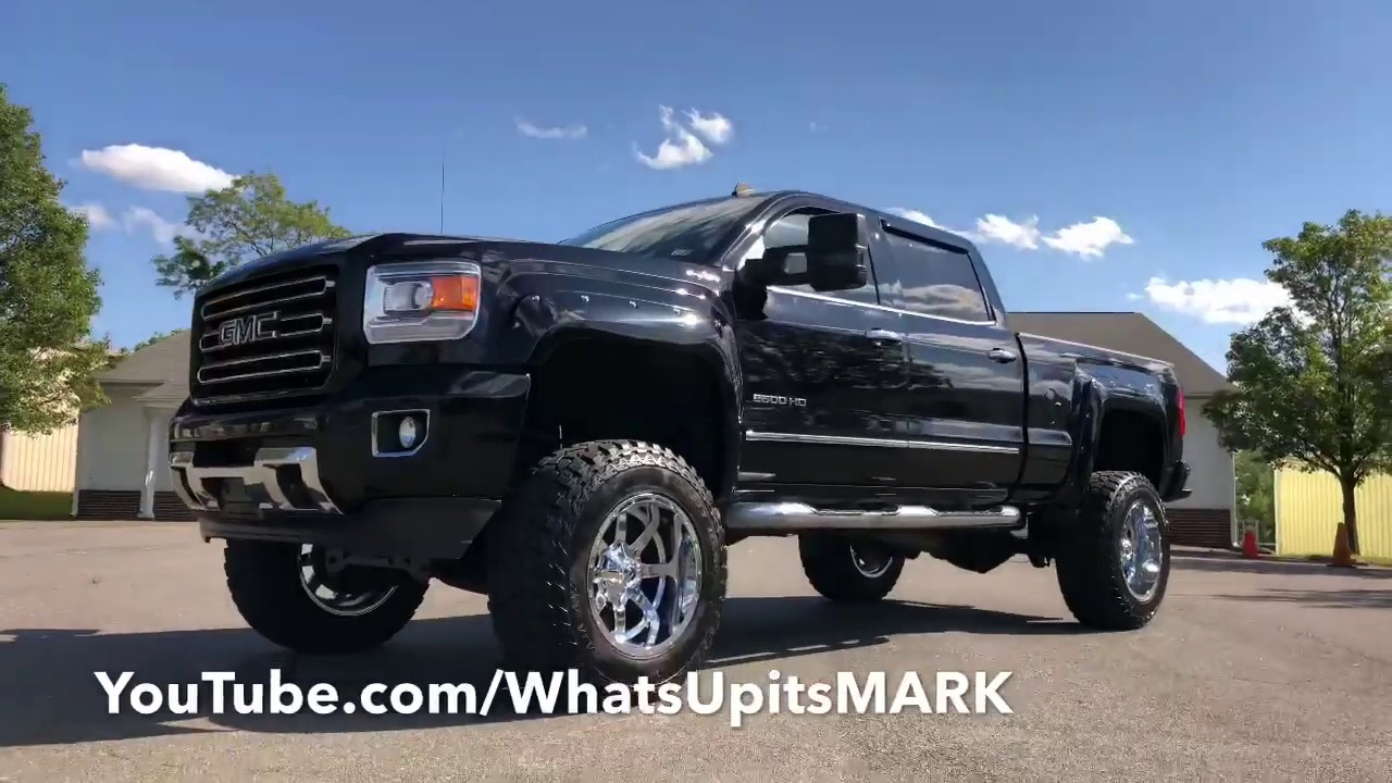 LIFTED 2015 GMC Sierra 2500 SLT DURAMAX 4x4! on Chrome 20x12 FUEL