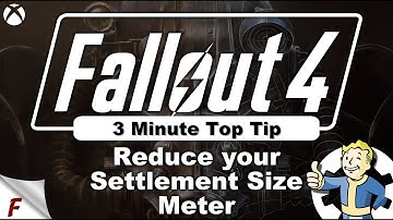 Fallout 4 Reduce Settlement Size Bar Limit Glitch Tutorial Limiter.