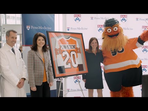 gritty-helps-announce-new-partnership-between-philadelphia-flyers-and-penn-medicine