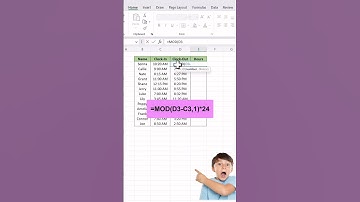 MOD function in excel #excel #education #viral #tricks | how to find hours by login and logout