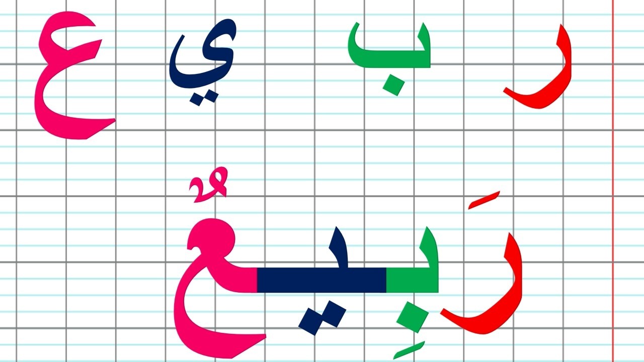 لنتعلم القراءة والكتابة تهجي الحرف وجمع الحروف