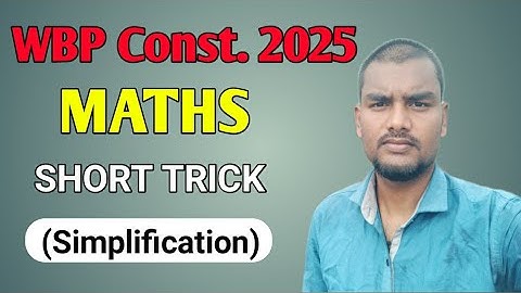 WBP Previous Year Maths Simplification || Math Short trick Simplification || wbp math class 2025
