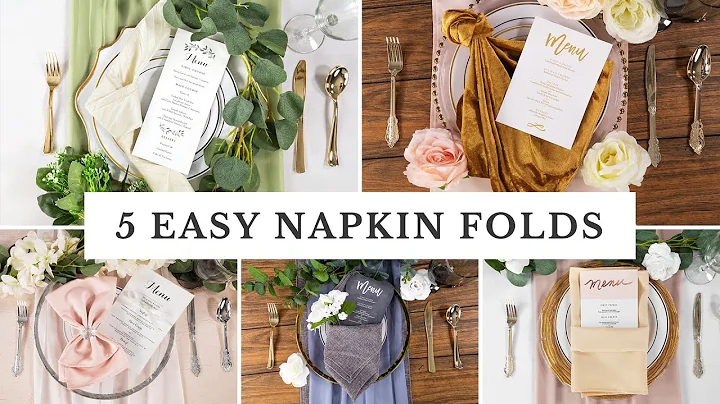 5 Stylish Napkin Folding Ideas (Easy Wedding DIY)