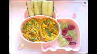 Baby lead weaning recipes | Pasta or roti in bell pepper and sweet corn sauce | baby and kids meal screenshot 5
