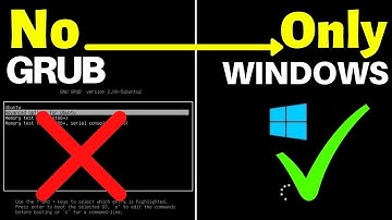 how to Remove GRUB From PC | How to Permanently Remove Boot menu From PC | How to remove GRUB
