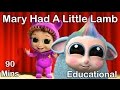 🐑 Mary Had a Little Lamb | Nursery Rhymes | Educational Songs for Kids