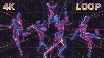 Human Dance Motion𝐕𝐉 𝐋𝐨𝐨𝐩 (4K/Club Visuals) | Fluid Movement VJ Visuals (No Music / Digital Art)