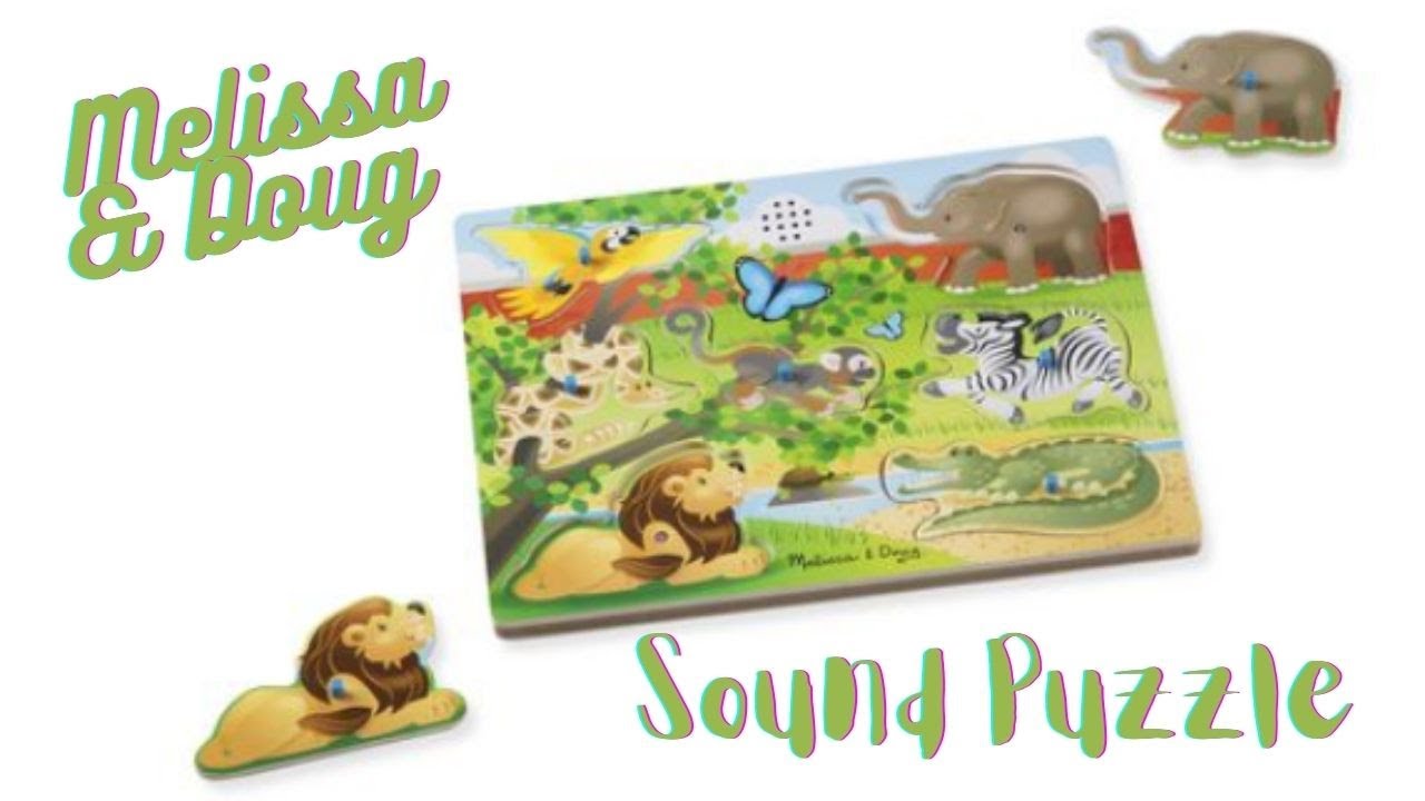 Melissa & Doug Wooden 7-Piece At the Zoo Sound Puzzle. - YouTube