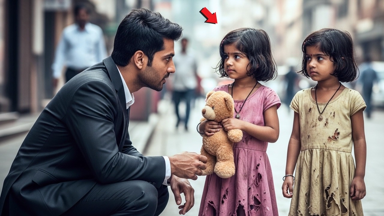 जुड़वाँ बच्चे टेडी बेच रहे थे, अरबपति ने तस्वीर देखी और सच जानकर दंग रह गया!