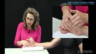 Thumb CMC volar glide 2PP on treatment table