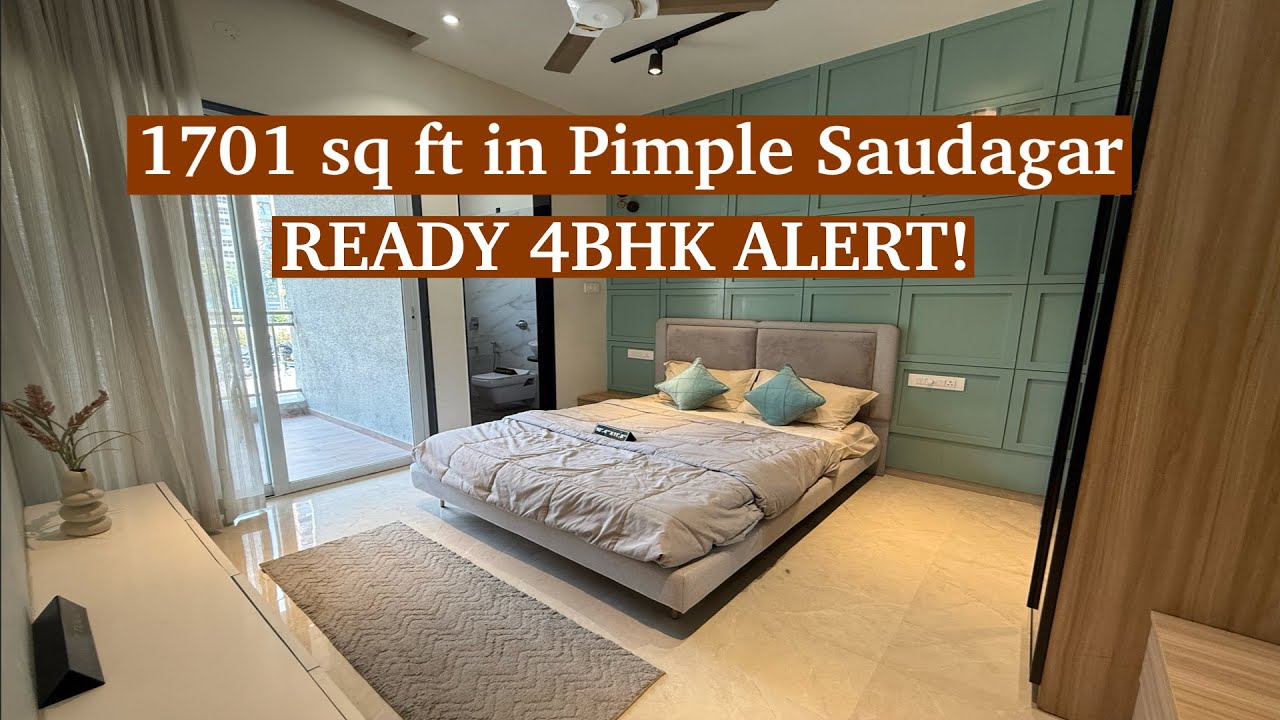 READY 4BHK ALERT! 1701 Sq Ft in Pimple Saudagar | Nearing Possession | Luxury Apartment Tour 🔥
