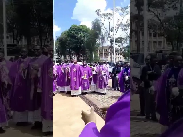 Priests from Eldoret celebrate the Appointment of one of their own as Bishop by Pope Francis class=