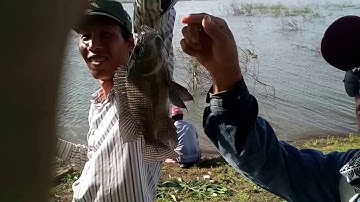 Câu cá ở  Hồ chứa  nước Đập Đá Đen -Bà Rịa