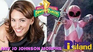 Amy Jo Johnson - The Pink Ranger "Morphs" at Rhode Island Comic Con with Clare Kramer!