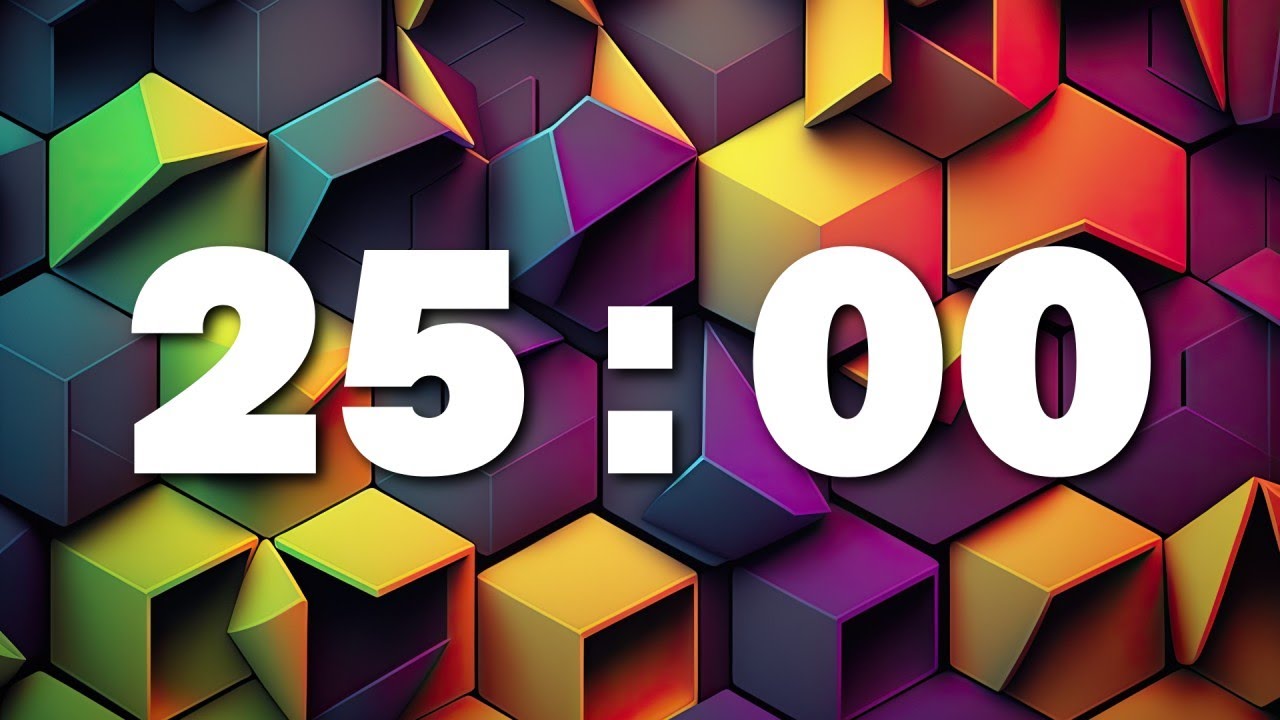 Timer Shape Geometry Bright, geometric countdown timer - 25:00 - YouTube