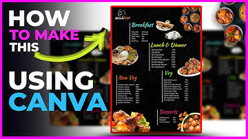 MAKE RESTAURANT MENU CARD USING CANVA | STEP BY STEP | EASY METHOD