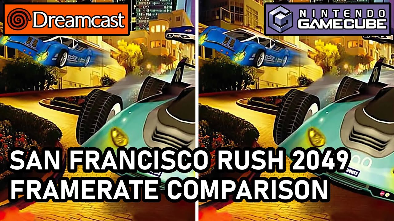 San Francisco Rush 2049  |  Dreamcast vs Gamecube  |  Frame Rate Comparison