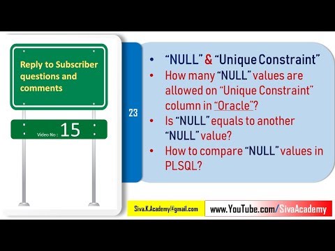 Subscriber Comments Reply Video 15 | NULL and UNIQUE Key constraint