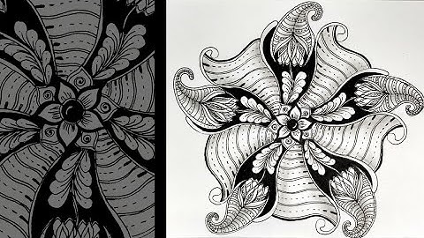 Easy Mindfulness Zentangle Drawing to calm your mind  #stressrelief #drawing #zentangle