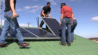 Solar panel install to SkyMax grid tie inverter DIY How To Missouri Wind and Solar