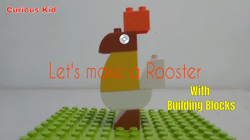 How to build a Rooster from building blocks (LEGO, duplo, LEPIN, DIY, large blocks)