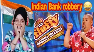 Indian reaction on Hard Working Indians / Bank Robbery - Gabriel Iglesias (from Aloha Fluffy)