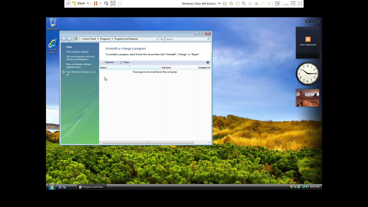windows vista install games